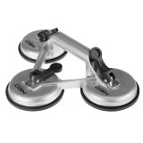 Ventuza tripla din aluminiu pentru sticla, metal si plastic, 150 kg