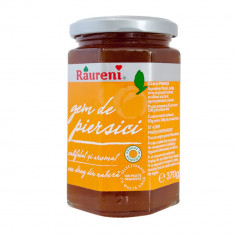 Gem de Piersici Raureni, 370 g, Gem Piersici, Gem din Piersici, Gem Raureni, Gem Raureni de Piersici, Piersici Gem, Borcan de Gem Piersici, Borcan Gem