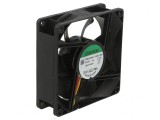 Ventilator axial DC 24V 80x80x25mm 102m3/h 45,5dBA cu rulment