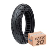 Set Anvelopa trotineta electrica solidă ultra-uşoară 10x2,5-6,1/B34 - linie neagră Ewheel - 20 buc