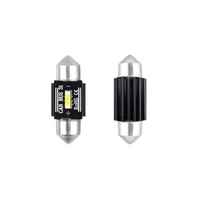 Set becuri auto cu LED CANBUS sofit C5W 1 SMD 31mm Alb 12/24V AM02441. foto