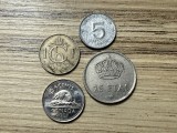 Lot monede diverse țări - Spania, Luxemburg, RDG, Canada - patru bucăți