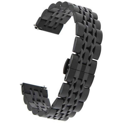 Curea otel inoxidabil, compatibila Samsung Galaxy Watch3 40mm, telescoape Quick Release, Negru foto