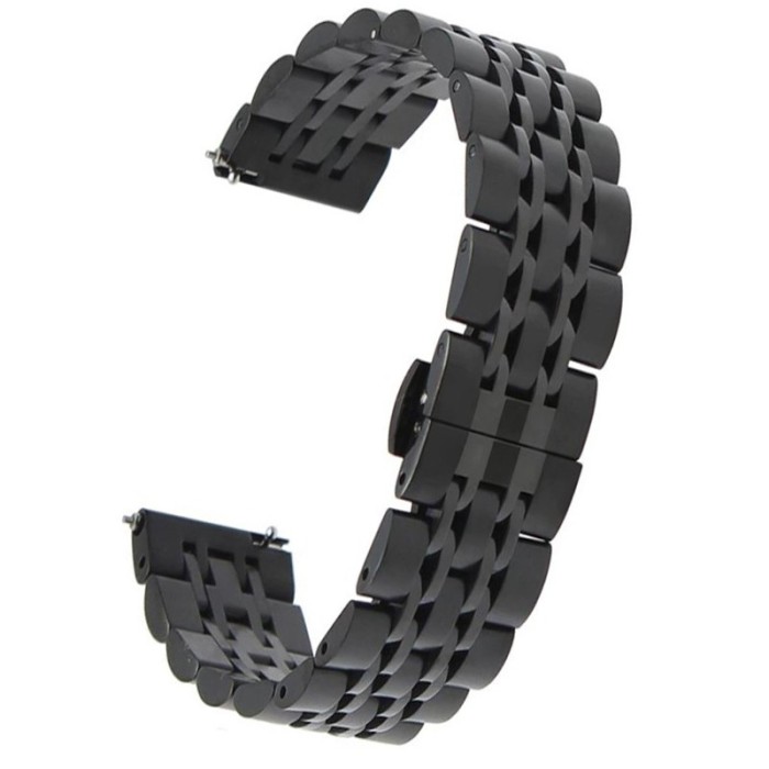 Curea otel inoxidabil, compatibila Samsung Galaxy Watch3 40mm, telescoape Quick Release, Negru