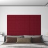 VidaXL Panouri de perete 12 buc. roșu vin 60x30 cm catifea 2,16 m&sup2;