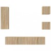 Set dulap TV, 5 piese, stejar sonoma, lemn prelucrat