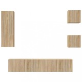 Cumpara ieftin Set dulap TV, 5 piese, stejar sonoma, lemn prelucrat