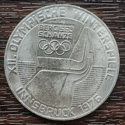 (A1006) MONEDA DIN ARGINT AUSTRIA-100 SCHILLING 1976,JOCURILE OLIMPICE INNSBRUCK foto