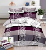 Cumpara ieftin Lenjerie Pat Neinfricata Sx131, Bumbac, 6 Piese, Cu Elastic, Gri, Imprimeu, Lila