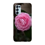 Husa compatibila cu Oppo Find X3 Lite model Blooming pink rose, Silicon, TPU, Viceversa, Transparent, Carcasa