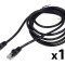 Patch cord UTP negru 3m 26AWG