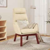 vidaXL Scaun de relaxare, crem, material textil