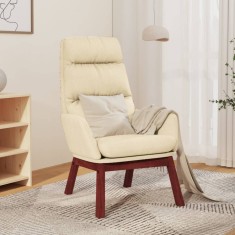 vidaXL Scaun de relaxare, crem, material textil