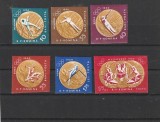 ROMANIA 1961 LP 528 a MEDALII DE AUR J.O.MELBOURNE SI ROMA SERIE NEDANTELATA STARE MNH