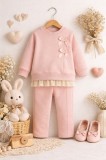 Costum bebe 2 piese fete bumbac funde elegante - Bymurat (Marime Disponibila: 9