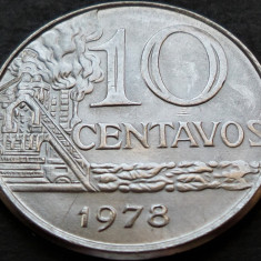 Moneda 10 CENTAVOS - BRAZILIA, anul 1978 *cod 393