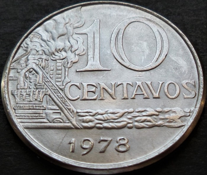 Moneda 10 CENTAVOS - BRAZILIA, anul 1978 *cod 393
