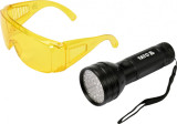 Kit lanterna led UV si ochelari de protectie YATO