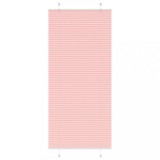 vidaXL Jaluzea plisată roz 90x200 cm Lățime țesătură 89,4cm poliester