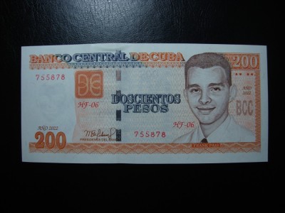 CUBA 200 PESOS 2022 UNC foto