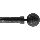 Galerie Perdea Simpla Ext 120-210 Cm/Fi28/Gaia &ndash; Negru/Argintiu Material Fier Forjat