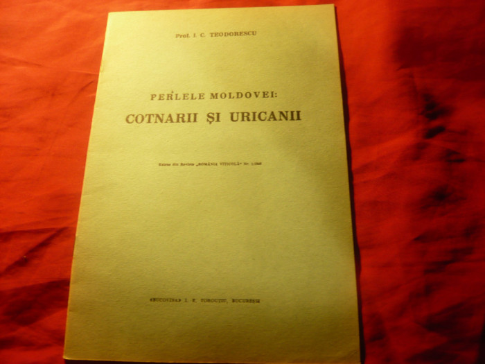 Studiu Viticultura1940- IC.Constantinescu- Perlele Moldovei : Cotnari si Uricani