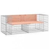 Banca de gradina cu gabion, 184x71x65,5 cm, lemn masiv Douglas