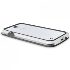 Bumper Silicon SAMSUNG Galaxy S4 (Transparent/Negru) foto