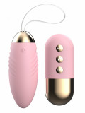 Ou Vibrator Remote Control, 10 Moduri Vibratii, Functie Incalzire, Silicon, USB, Roz