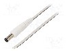 Cablu alimentare DC, cabluri, DC 5,5/1,7 mufa, alb, 0,5m, WEST POL - P55-TT-T035-050WH
