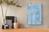 Reflecții geometrice albastru glacial, 26 x 39 cm, CMCLASS