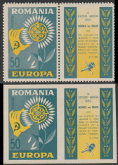 1964 Romania Exil - EUROPA vignete dt + ndt in engleza, rezistenta anticomunista foto