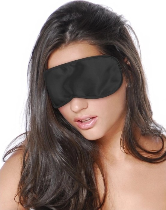 Masca de Ochi cu Elastic, Satinata, Negru