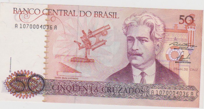 50 CRUZEIROS BRAZILIA / UNC