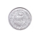 Moneda 15 bani 1975, circulata, uzata, curata