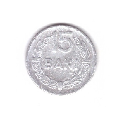 Moneda 15 bani 1975, circulata, uzata, curata foto