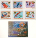 Ciad 1983 Mi 967/72 + bl 153 MNH - Jocurile Olimpice de iarna 1984, Saraievo (I), Nestampilat