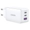 INCARCATOR retea Ugreen, &quot;CD244&quot; Quick Charge 65W GaN, 2 x USB Type-C, 1 x USB, alb &quot;15334&quot; (timbru verde 0.18 lei) - 6941876213344