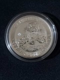Canada 2023 - 10 USD - Epoca de gheață - Smilodon Pisica Sabertooth - 2 OZ Monedă de argint, America de Nord