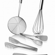 Set accesorii bucatarie, Rowe, 196RWE4113, Inox, Cleste pentru paste x 1, Multicolor