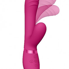 Vibrator Tani Triple Action Vibrating, Finger Motion, Pulse Wave, Silicon Roz 21.5 cm