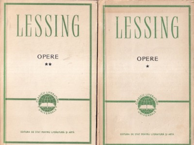 Lessing - Opere, 2 volume foto
