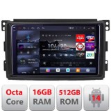Navigatie Smart 2005-2010 Edotec Kit-SMART05 8 core QLED 2K 16+512 360 Android Waze USB Navigatie Internet Youtube Radio CarStore Technology