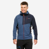 Jachetă Softshell Alpinism Light Albastru Bărbaţi, Simond