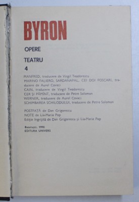 TEATRU 4-BYRON 1990 foto