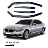 Paravanturi de vant pentru BMW 5 G30 2018-2022 Auto Masina Negru transparent 4 buc.