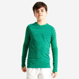 Bluză termică Fotbal Keepdry 500 Verde Copii, Kipsta