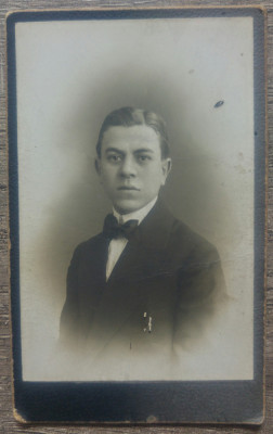 Portret barbat// CDV, atelieri necunoscut, 1913 foto