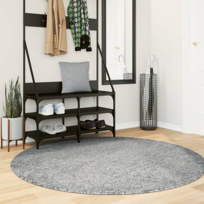 Covor pufos &amp;quot;PAMPLONA&amp;quot; cu fire &amp;icirc;nalte, verde modern, &amp;Oslash; 160 cm foto