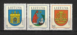 Lituania.1993 Steme ale oraselor GL.27, Nestampilat